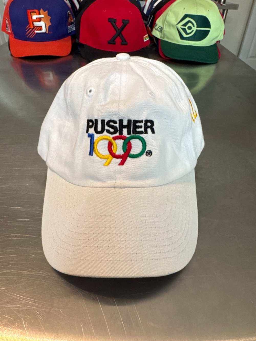Pusher 1990 White Baseball Cap